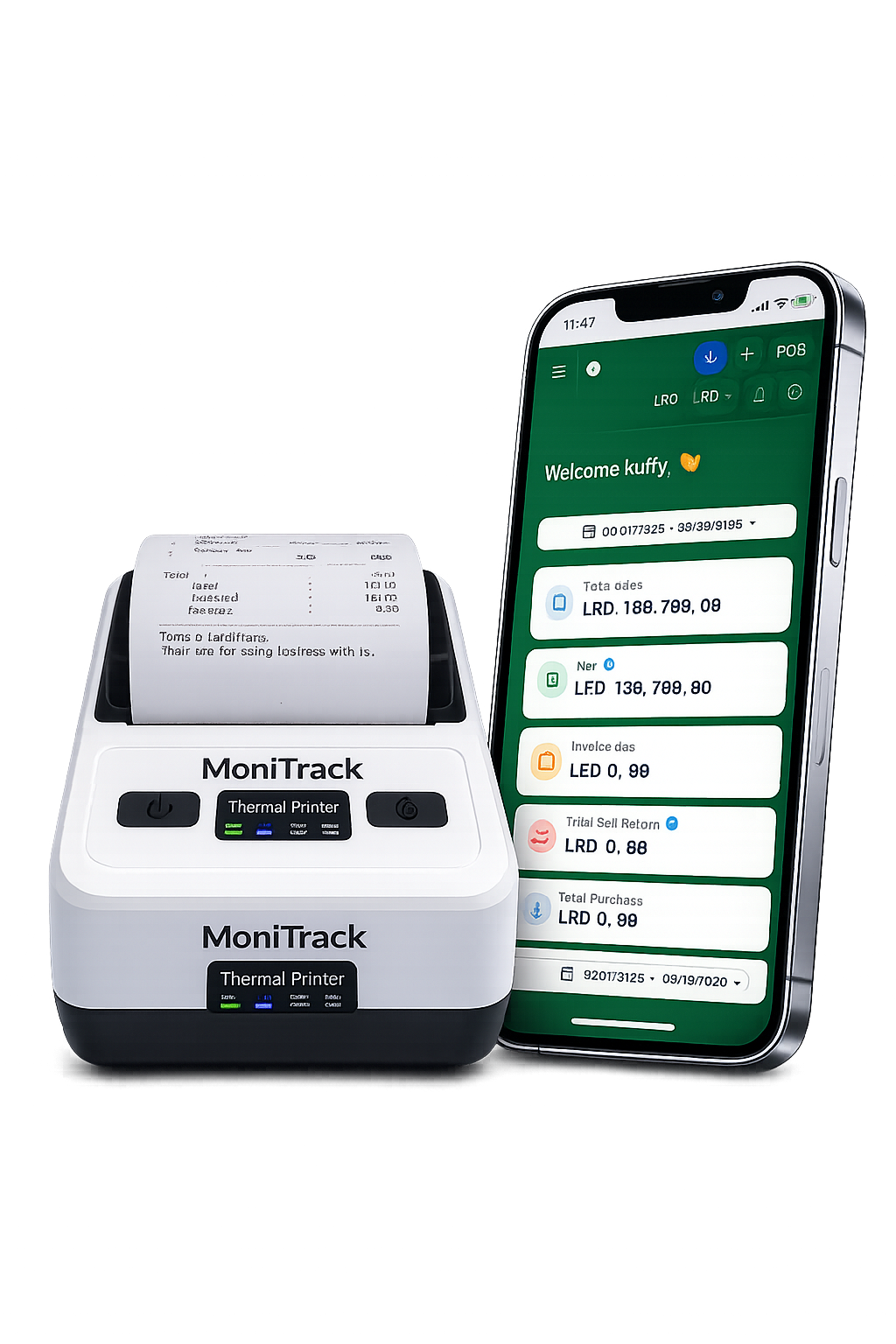 MoniTrack App Mockup